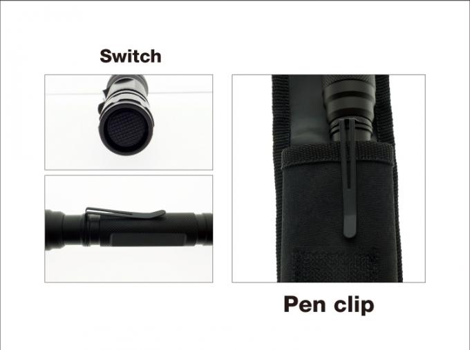 bentuk tangguh tradisional 2 * baterai AA push button cree dipimpin lumen tinggi zoom pena senter