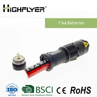 Saku fokus dipimpin senter, 3W LED intensitas tinggi senter 200LM
