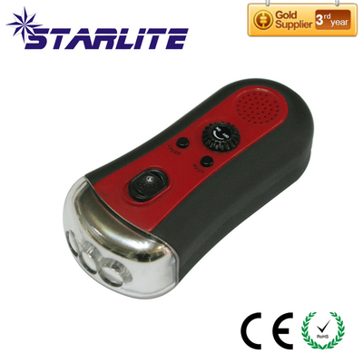 Dinamo Hand Crank Emergency Senter Kecerahan Tinggi Dengan Radio FM