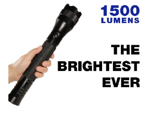 Kuat Polisi Taktis Torch Light Aluminium Alloy Material Kecerahan Tinggi