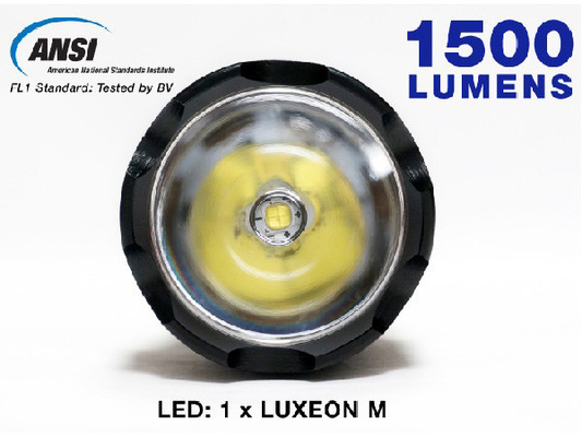 Kuat Polisi Taktis Torch Light Aluminium Alloy Material Kecerahan Tinggi