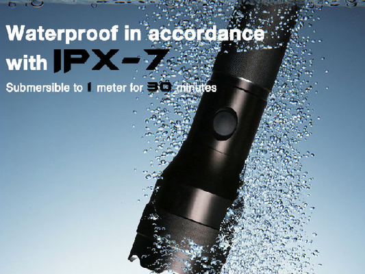 Terang Cree Xml T6 LED Keamanan Senter Tahan Air IPX7 Untuk Polisi