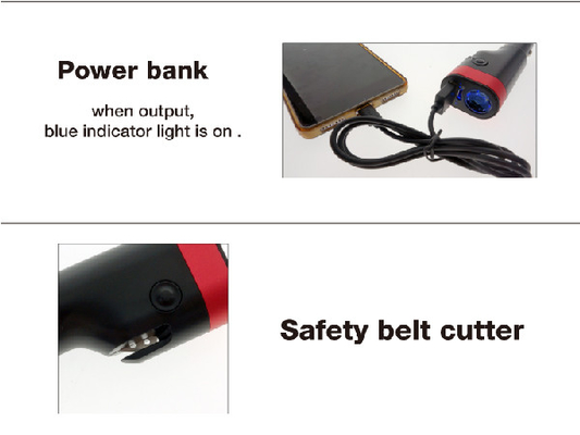 Rechargeable Thumb Switch Emergency LED Senter 1W Car Plug Pengisian
