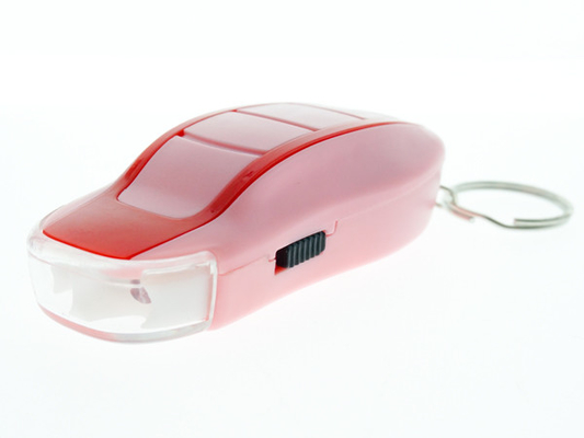 Ukuran Mini Keychain Dynamo LED Senter Bahan Plastik 80 * 44 * 25mm
