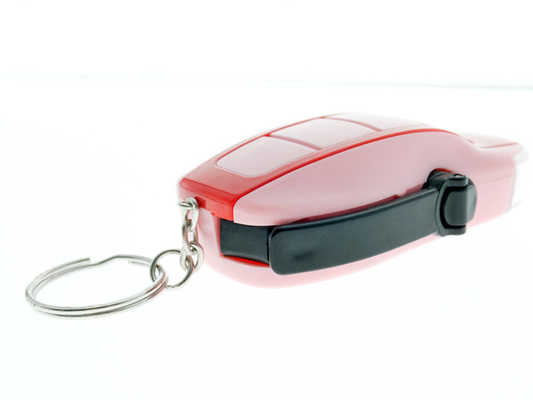 Ukuran Mini Keychain Dynamo LED Senter Bahan Plastik 80 * 44 * 25mm