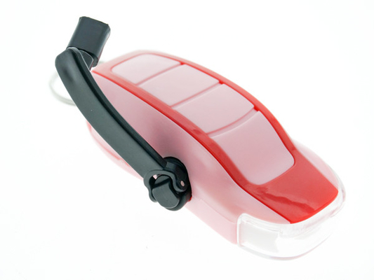 Ukuran Mini Keychain Dynamo LED Senter Bahan Plastik 80 * 44 * 25mm