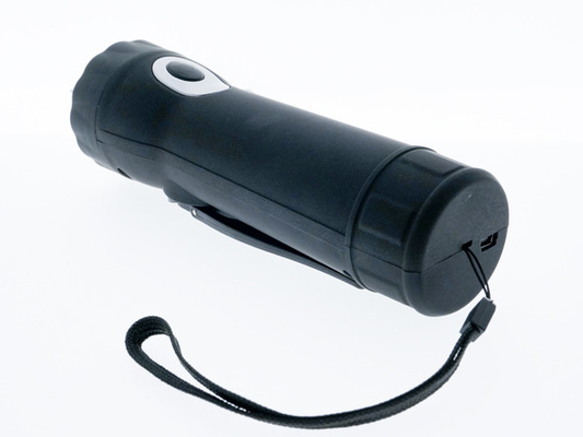 0.5W LED Dynamo Hand Crank Senter Sentuh Fungsi Warna Iluminasi Hitam