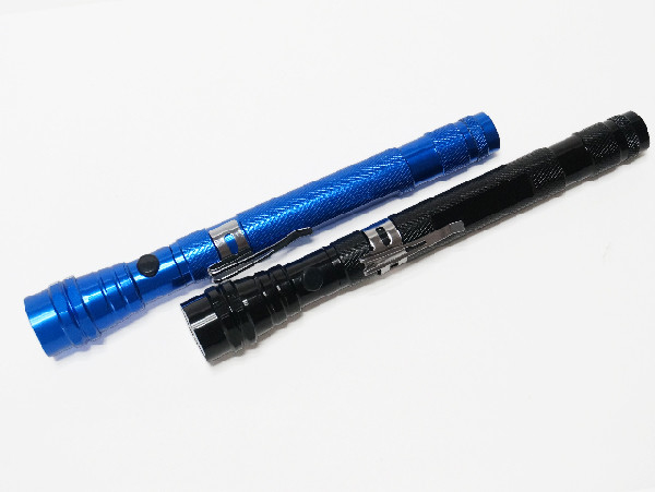 Aluminium Alloy Magnetic LED Pen Senter Jenis Ekstensi Push Button Beralih